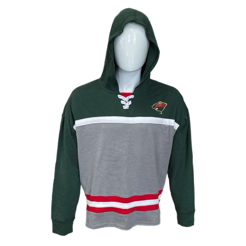 NHL Minnesota Wild Hockey Hoodie Women’s Size L 12/14 New With Tags